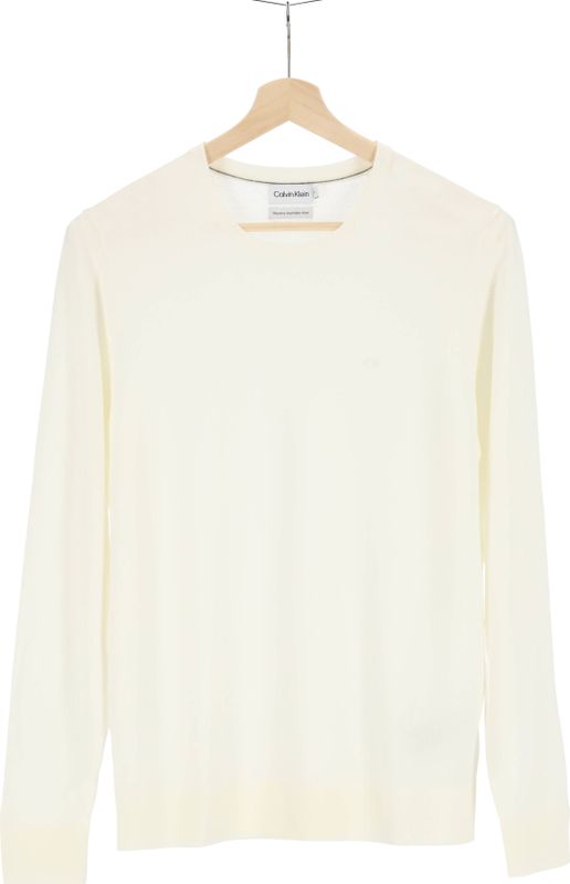 Calvin Klein - Pullover - Roomwit - 100% Merinowol