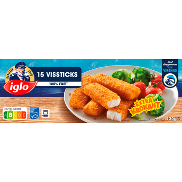 Iglo Vissticks 15 stuks 15 x 28 g