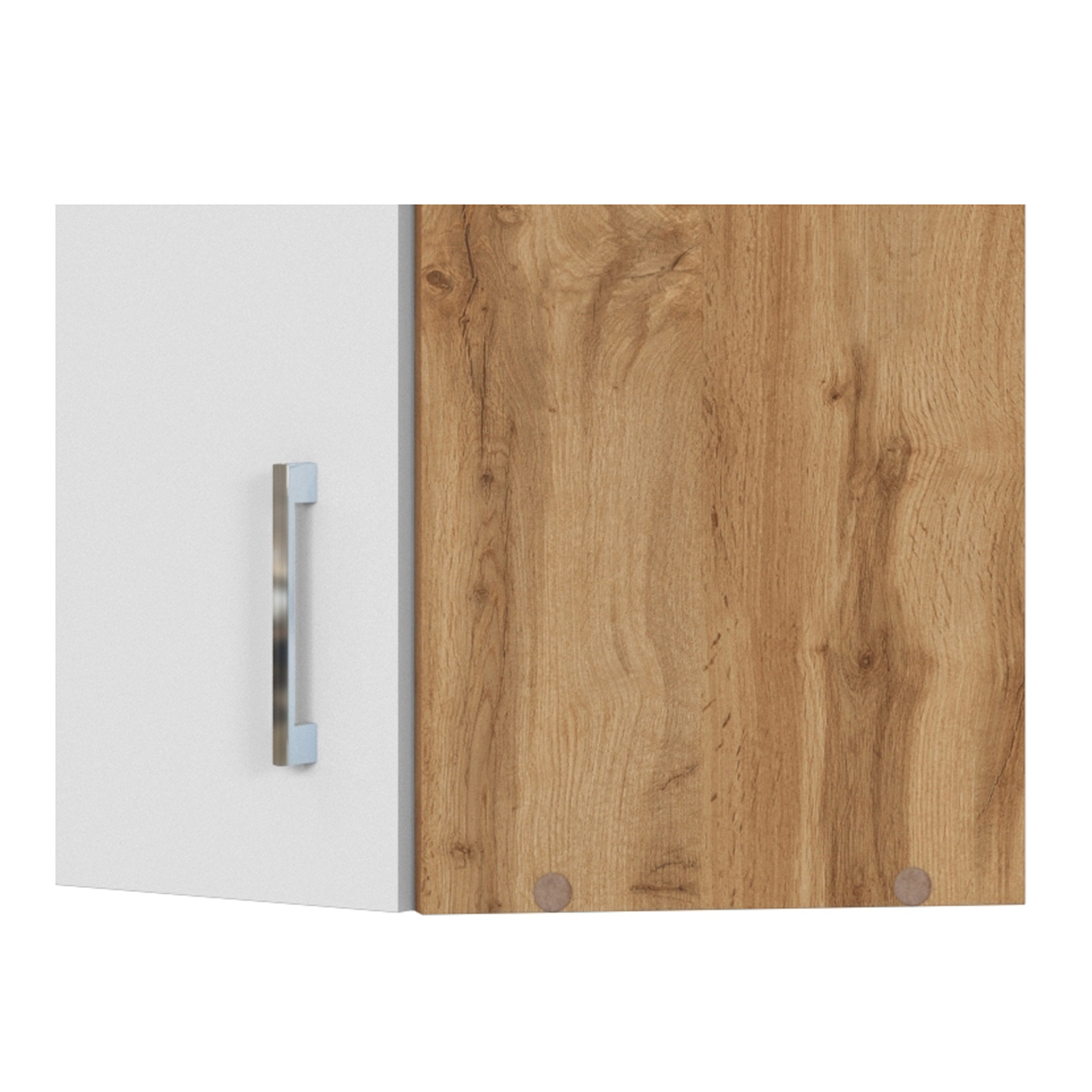 Eck-Hängeschrank SORRENTO - weiß-Wotan Eiche - 60 cm breit
