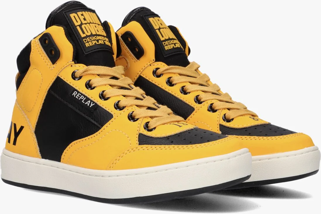 REPLAY gele replay hoge sneaker cobra