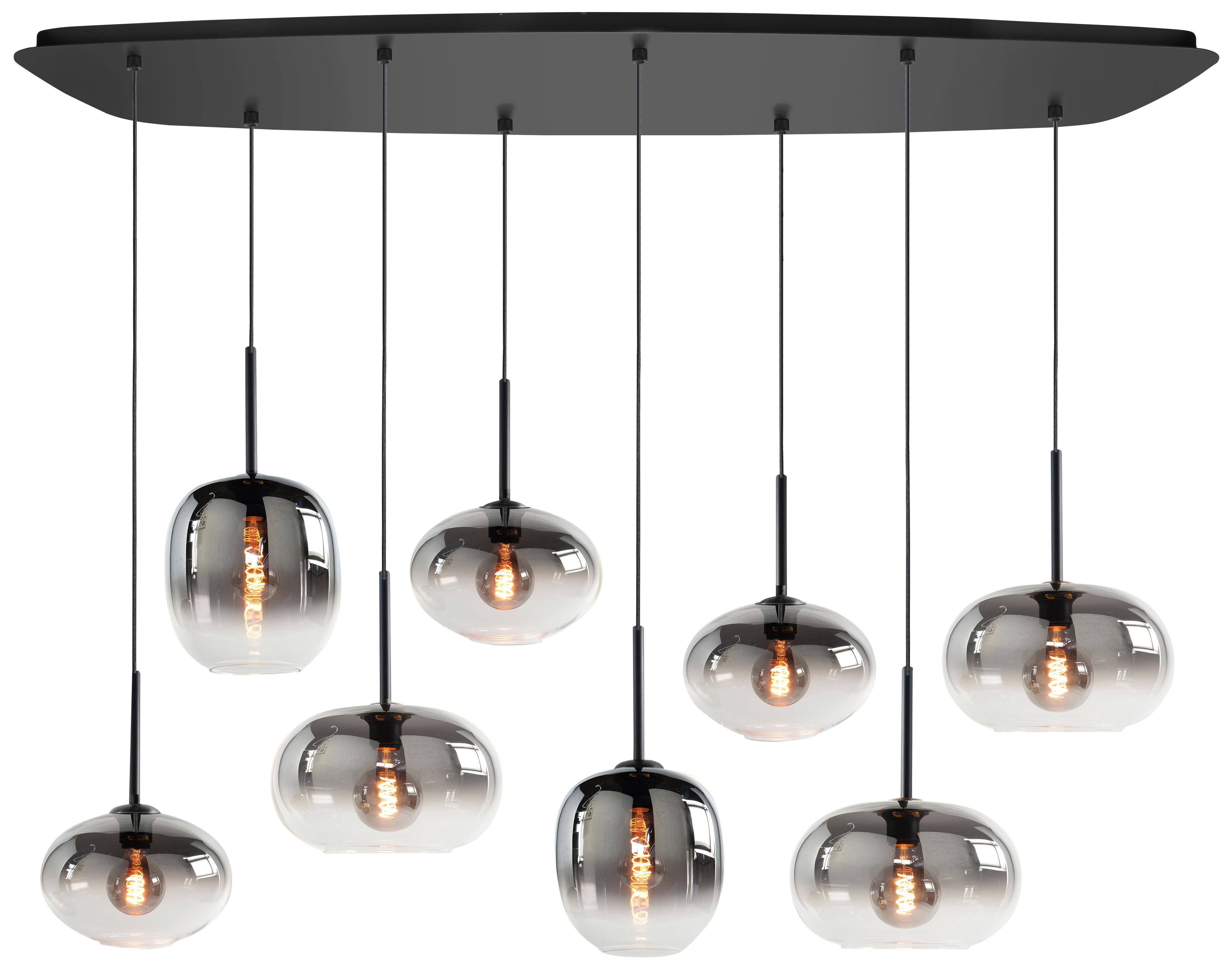 Hanglamp rookkleurig glas Bellini B120 x D46 cm
