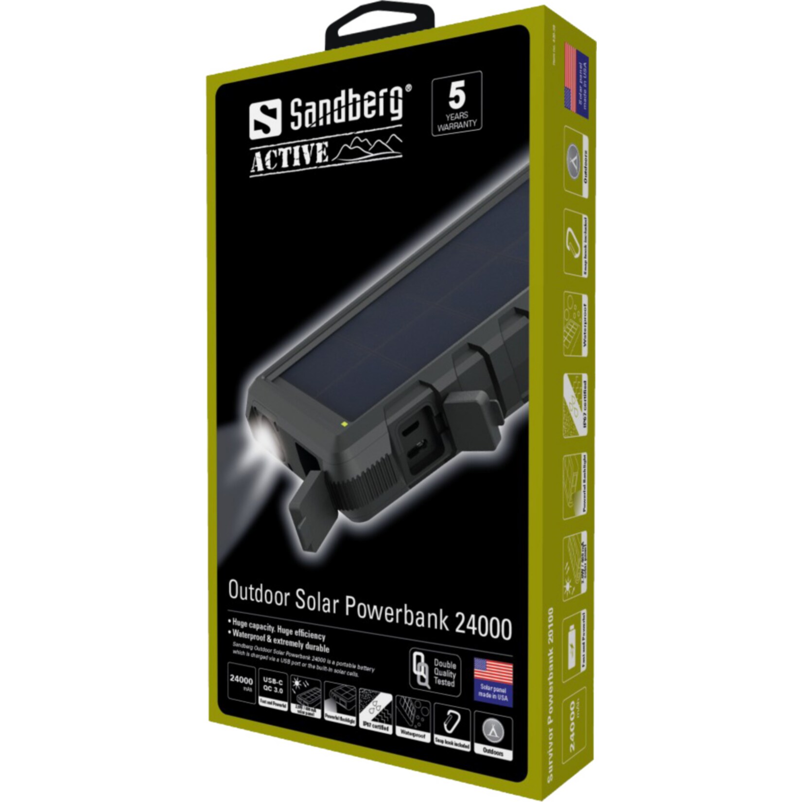 SANDBERG Outdoor Solar Powerbank 24000