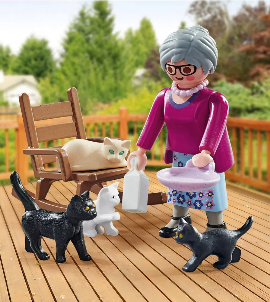 GRAND MERE ET CHATS -71172
