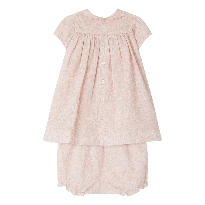 Bonpoint Robe Smockée Liberty Joyeuse | Rose poudré