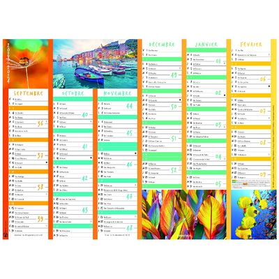 Calendrier Color Story - 7 mois par face - 40,5 x 55 cm - Oberthur