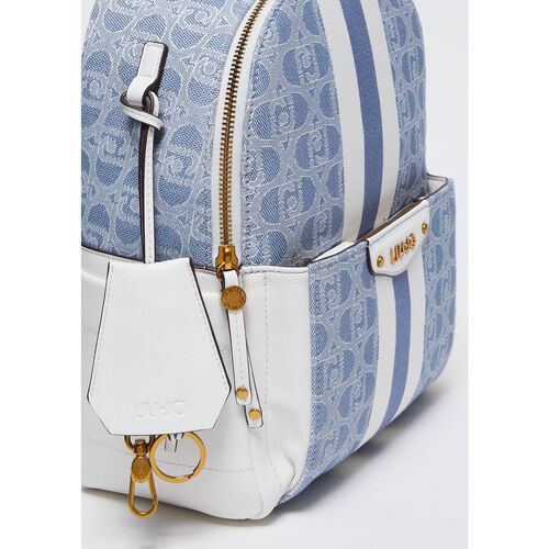 Liu Jo - Mochila jacquard con logotipo Azul