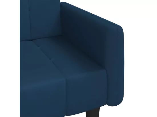 Canapé-lit à 2 places Bleu Velours