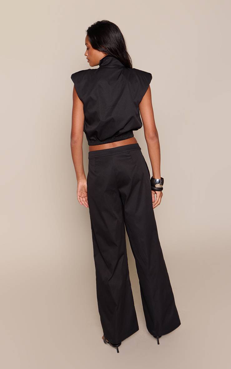 Noir Pantalon À Détail Ceinture Utilitaire