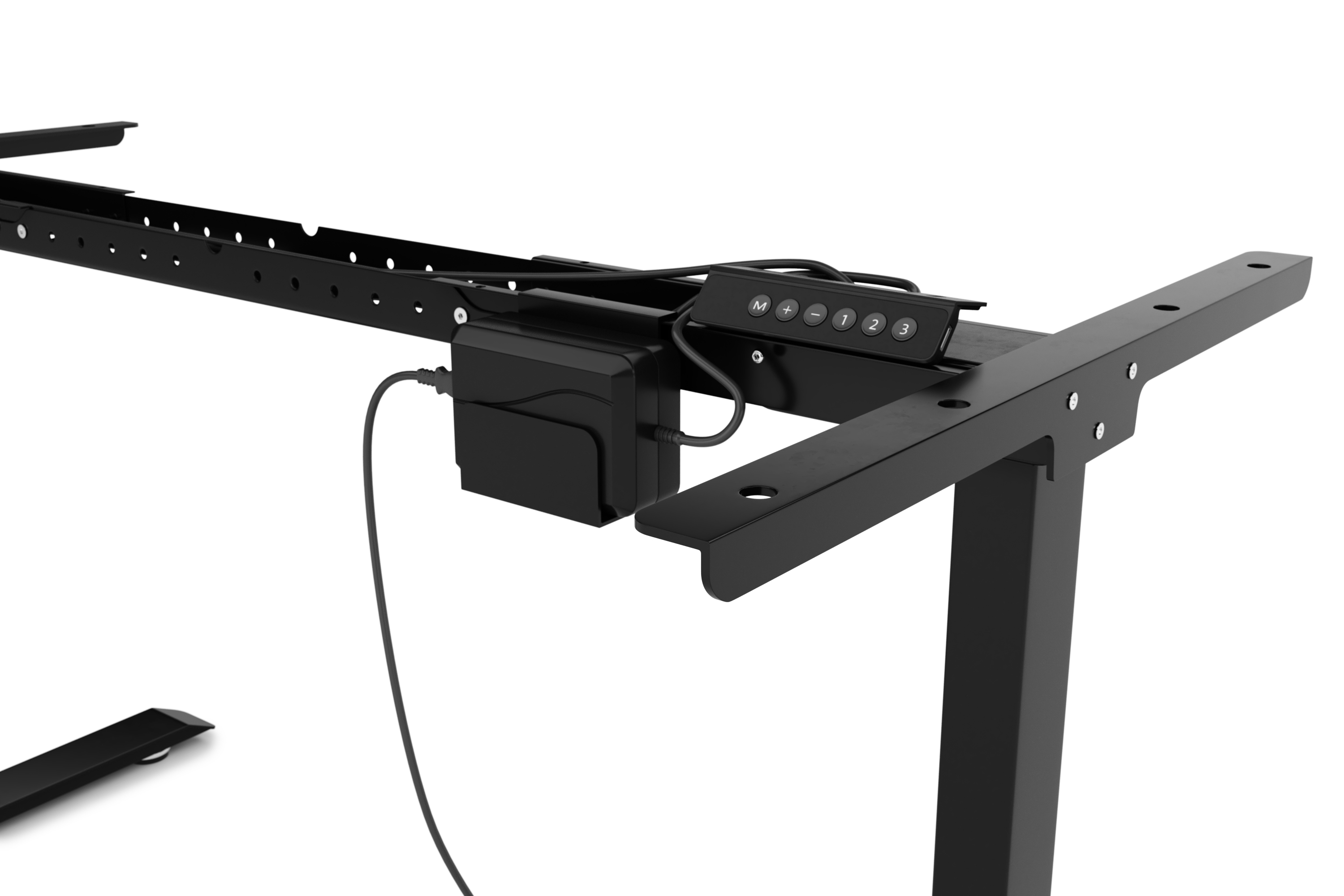 Tischgestell Stehpult elektrisch schwarz 140 - 160 cm