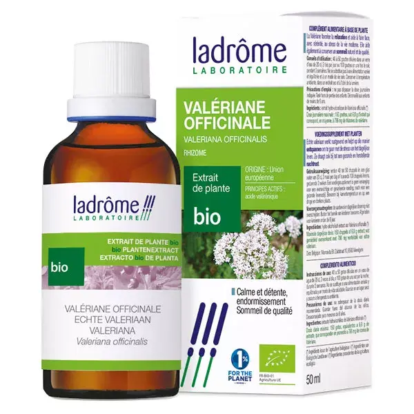 Extrato de plantas frescas Ladrome Valeriana orgânica 100ml