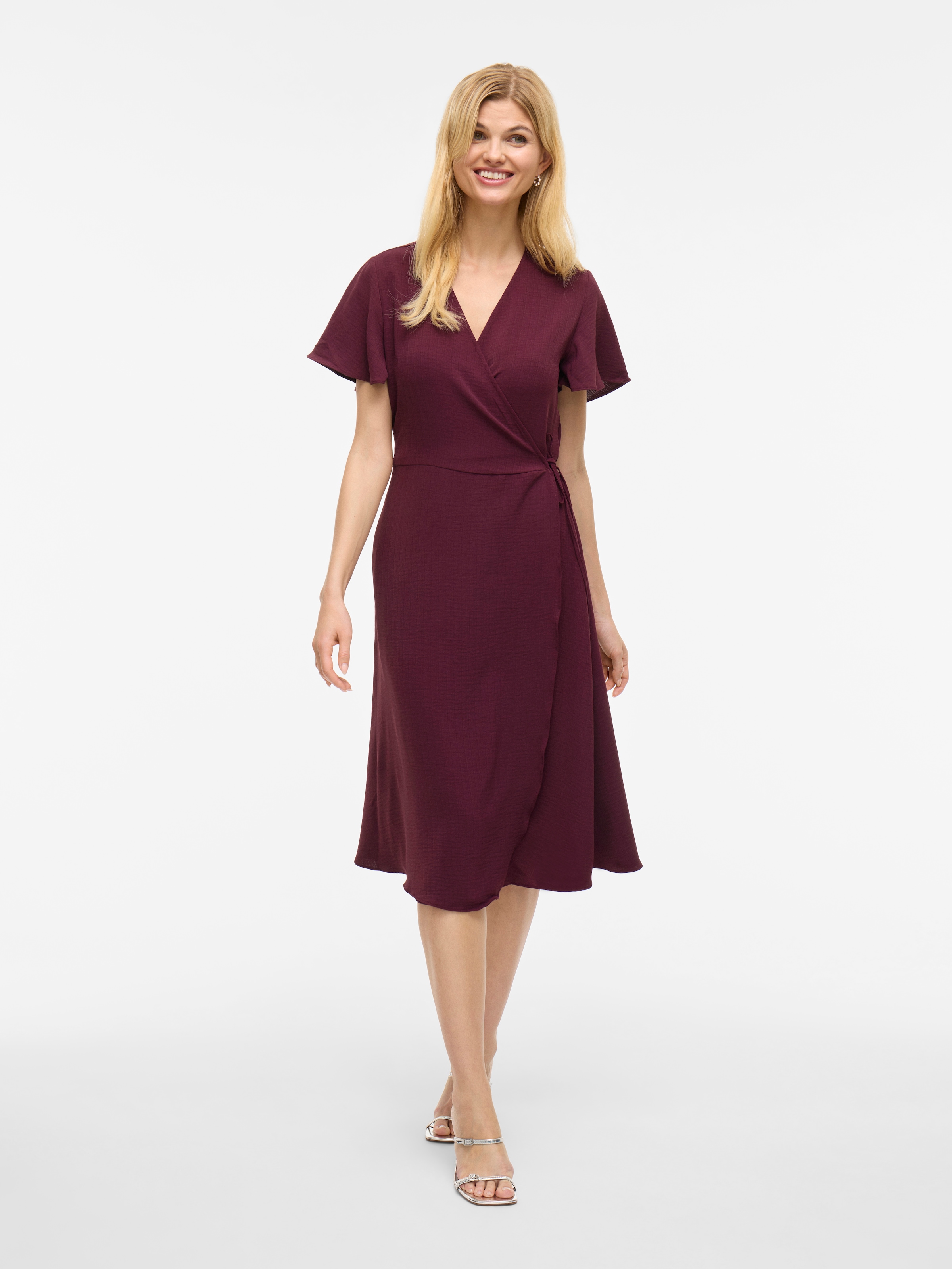 Vila Wickelkleid »VILOVIE S/S WRAP MIDI DRESS - NOOS« Sommerkleid,
