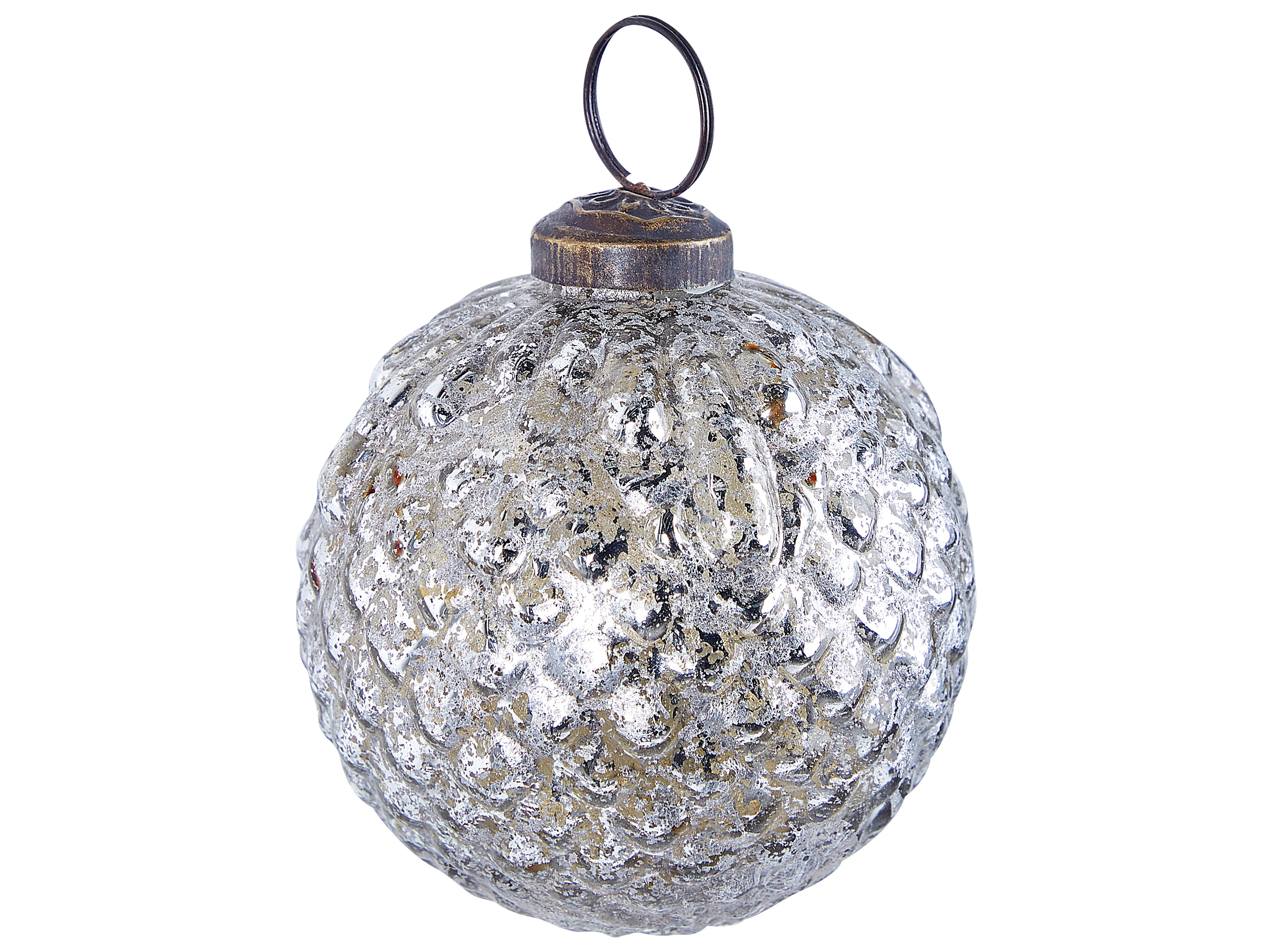 Set van 6 kerstballen ARGENTIN Glas Zilver