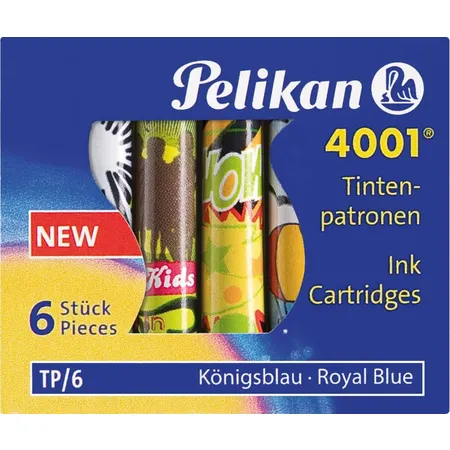 Pelikan Tintenpatrone, bunt bedruckt, 6 Stück