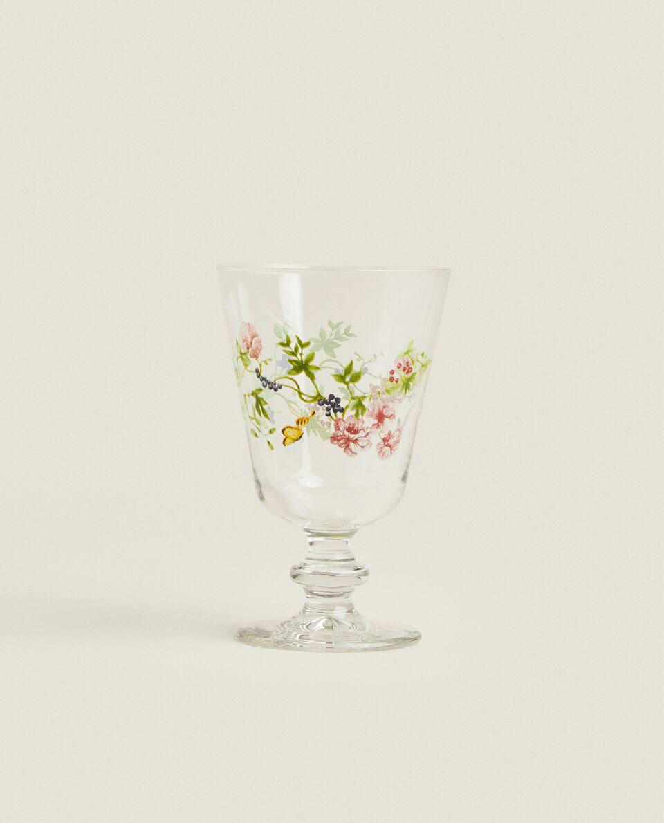 Copo com estampa floral