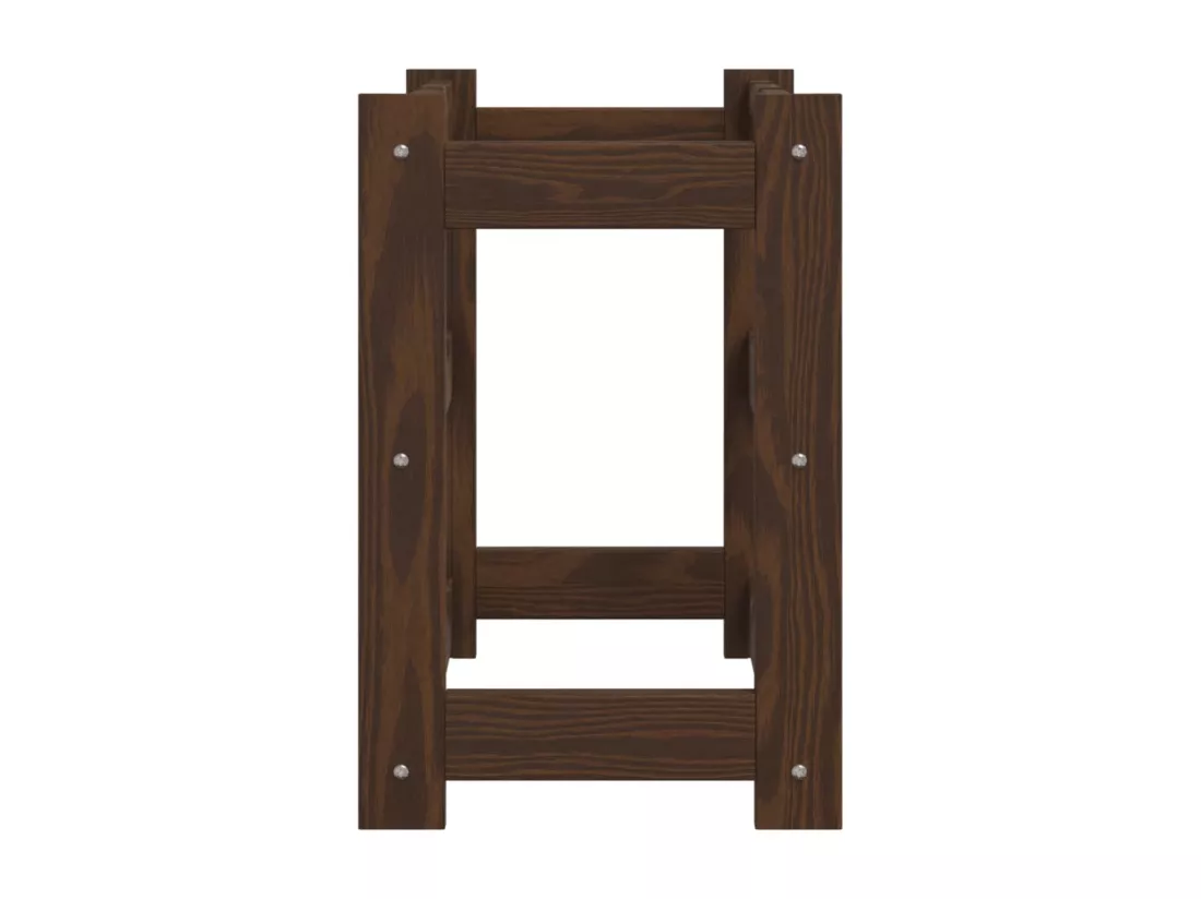 Casier à bouteilles pour 12 bouteilles marron bois pin solide
