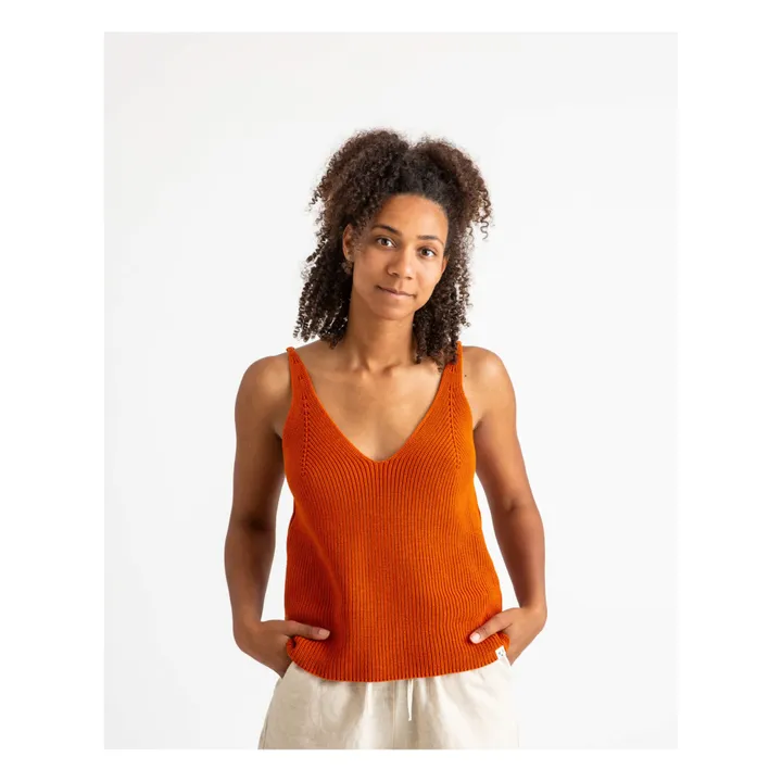 Matona Débardeur Maille Coton Bio | Rouille