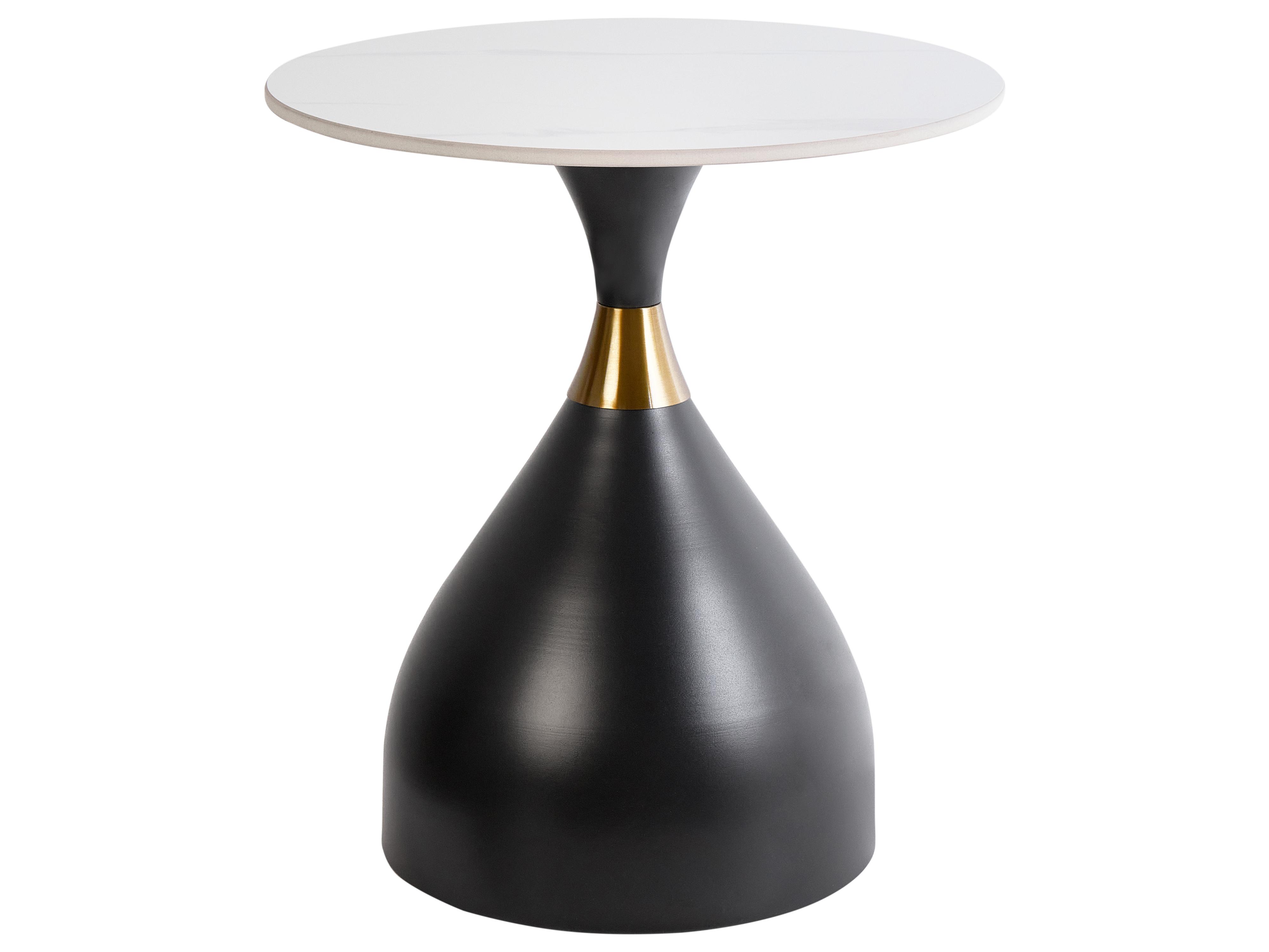 Bijzettafel ITUNA Keramiek Zwart/wit