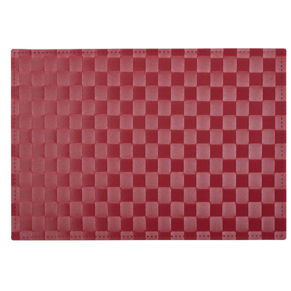 Set de table rectangle tressé rouge