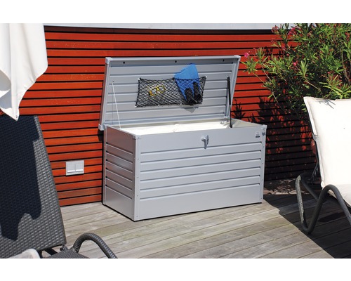 Biohort LeisureBox 130 opbergbox, 134 x 62 x 71 cm, zilver metallic