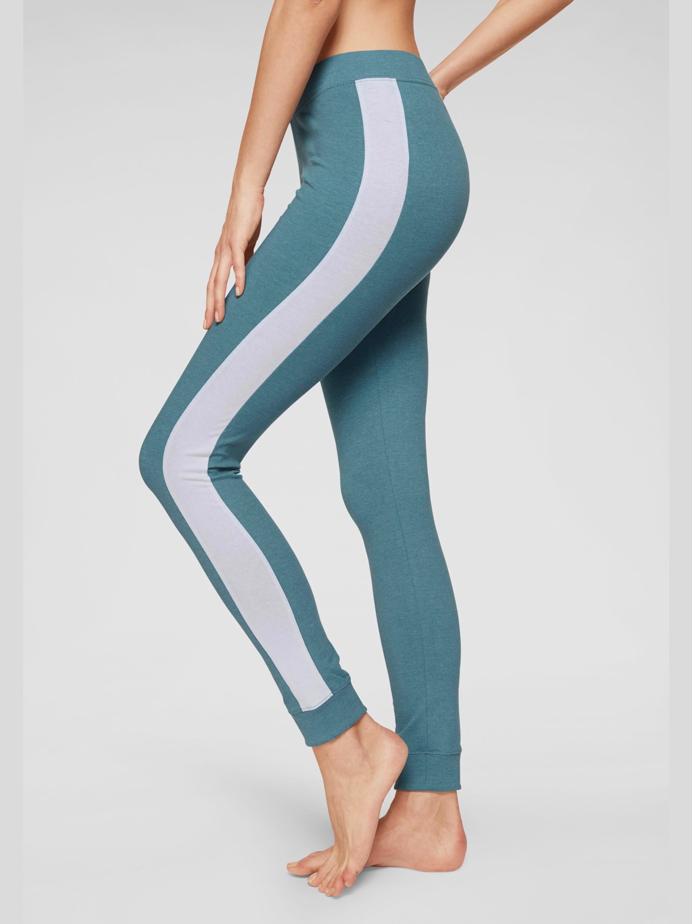 Legging avec rayures latérales contrastées