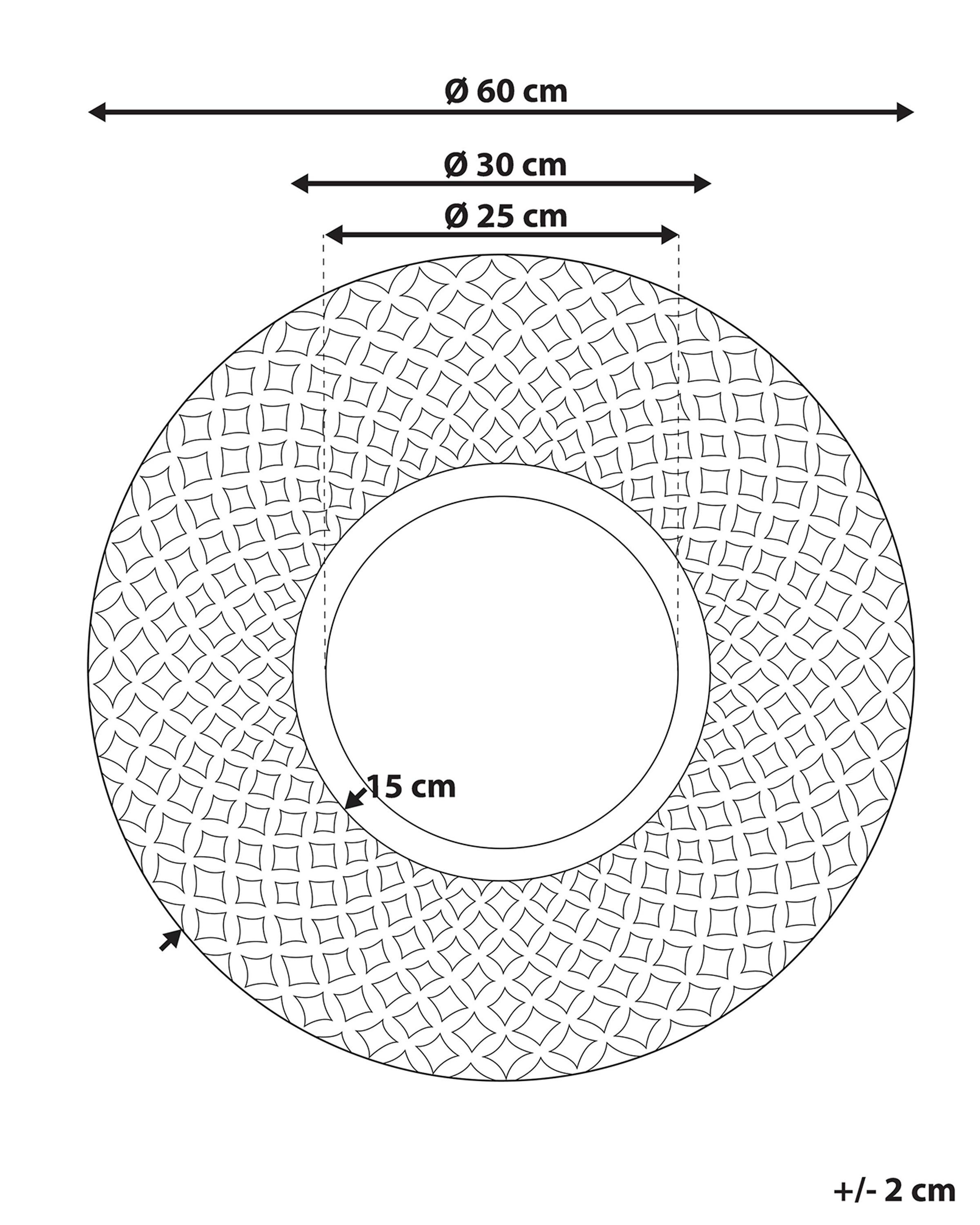 Wandspiegel POMARO 60 cm 60 cm Dennenhout Lichtbruin