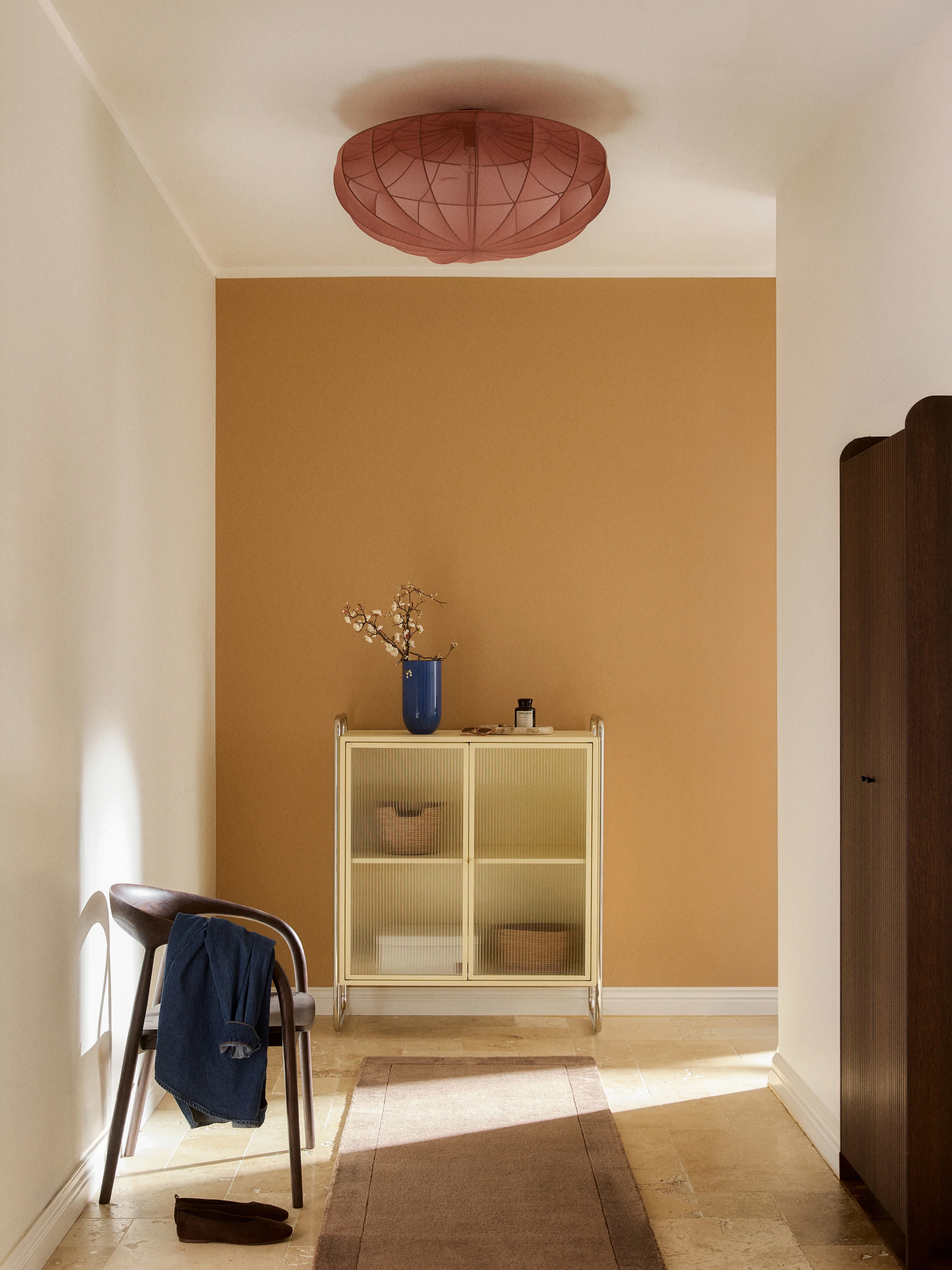 Grote plafondlamp Beau van netstof