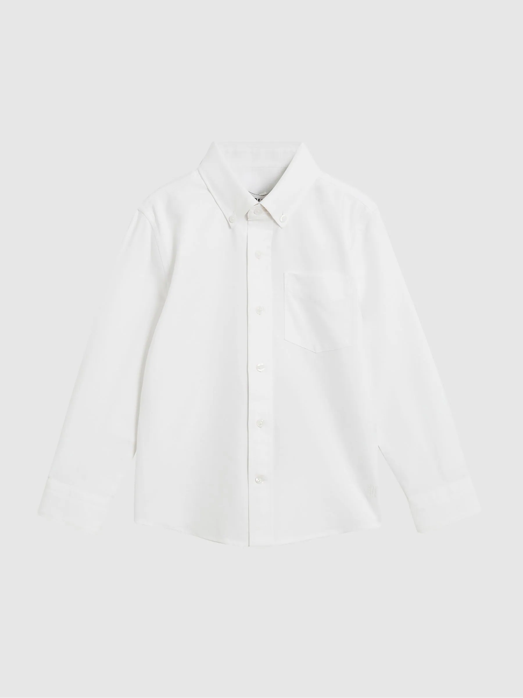 Wit - Reiss Greenwich Oxford overhemd met knopen