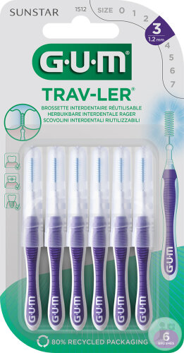 Gum Trav-Ler Brossette Interdentaire 1,2mm 6 Pièces (1512)