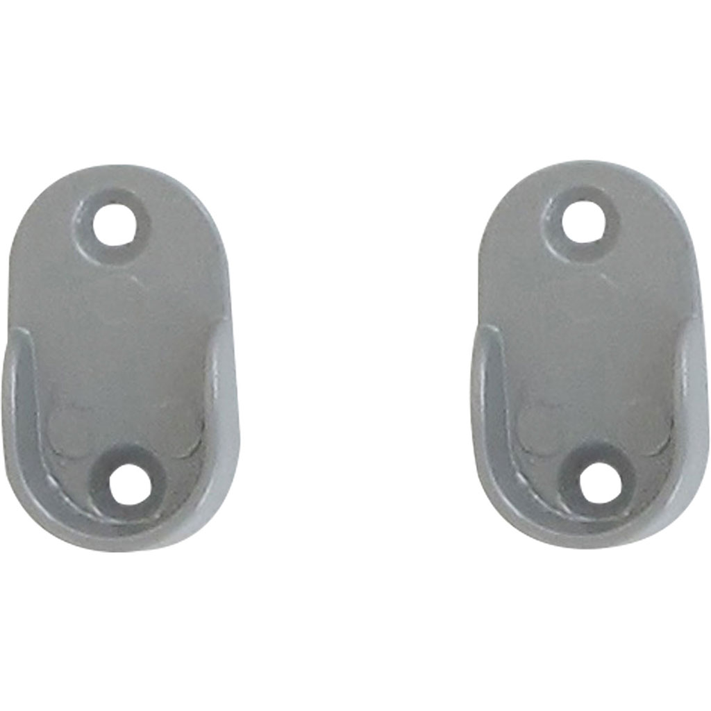 Lot de 2 supports naissance en zinc gris laqué D1.6cm