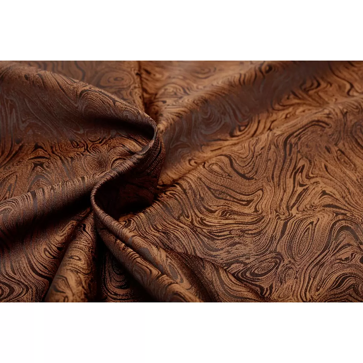Nachtvorhang Jacquard Moiré Braun