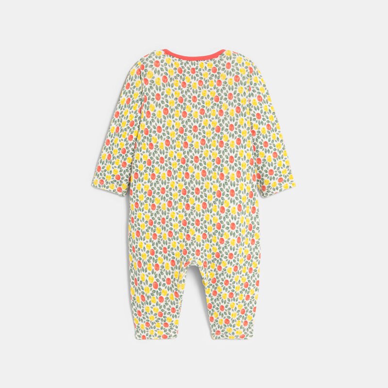 Dors-bien coton côtelé citrons jaune bébé fille Jaune