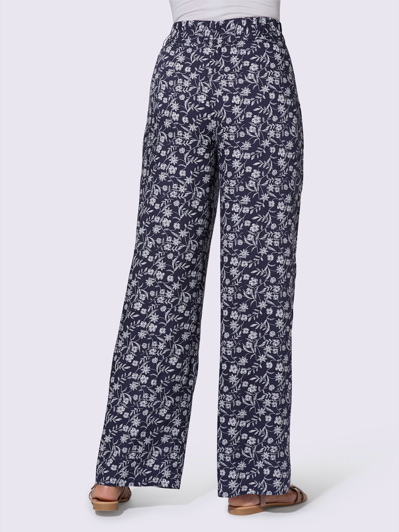 Pantalon imprimé viscose (ecovero)