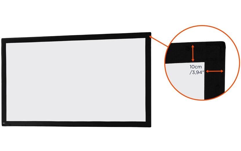 Frontprojektionstuch 16:9 366 x 206 cm<br>Projektionstuch für Faltrahmenleinwand Mobil Expert