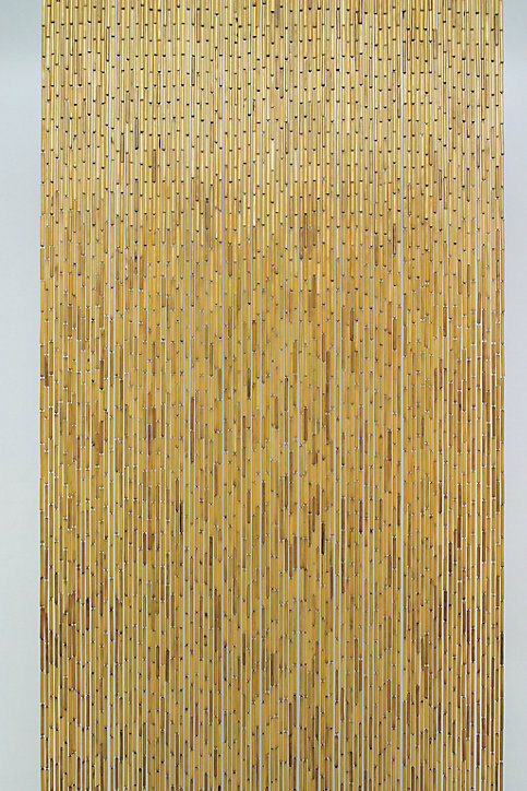 Rideau de porte bâtonnets bambou juste vernis L.120 x l.220cm