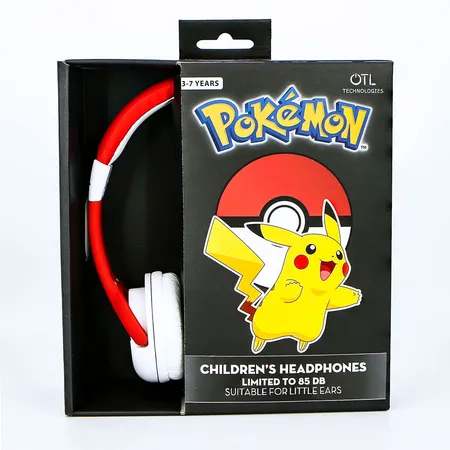 Boti Pokemon Kopfhöhrer für Kinder, rot / weiß