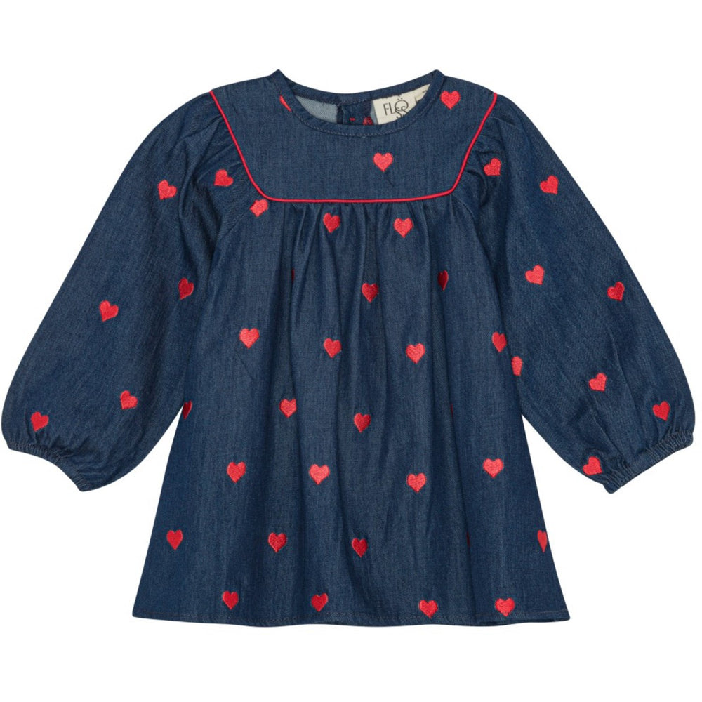 Køb Flöss Mid Blue Heart Amee Kjole