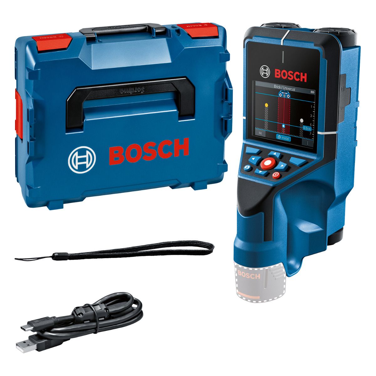 Bosch Professional D-TECT 200 C Accu muurscanner 200mm 12V Basic body in L-Boxx - 0601081608