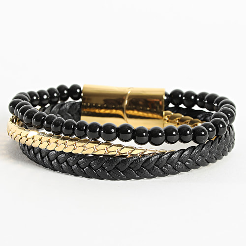 Bracelet Noir Doré
