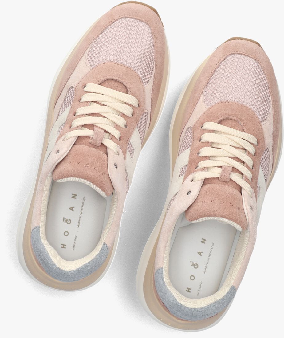 roze hogan lage sneakers h714 allacciato h