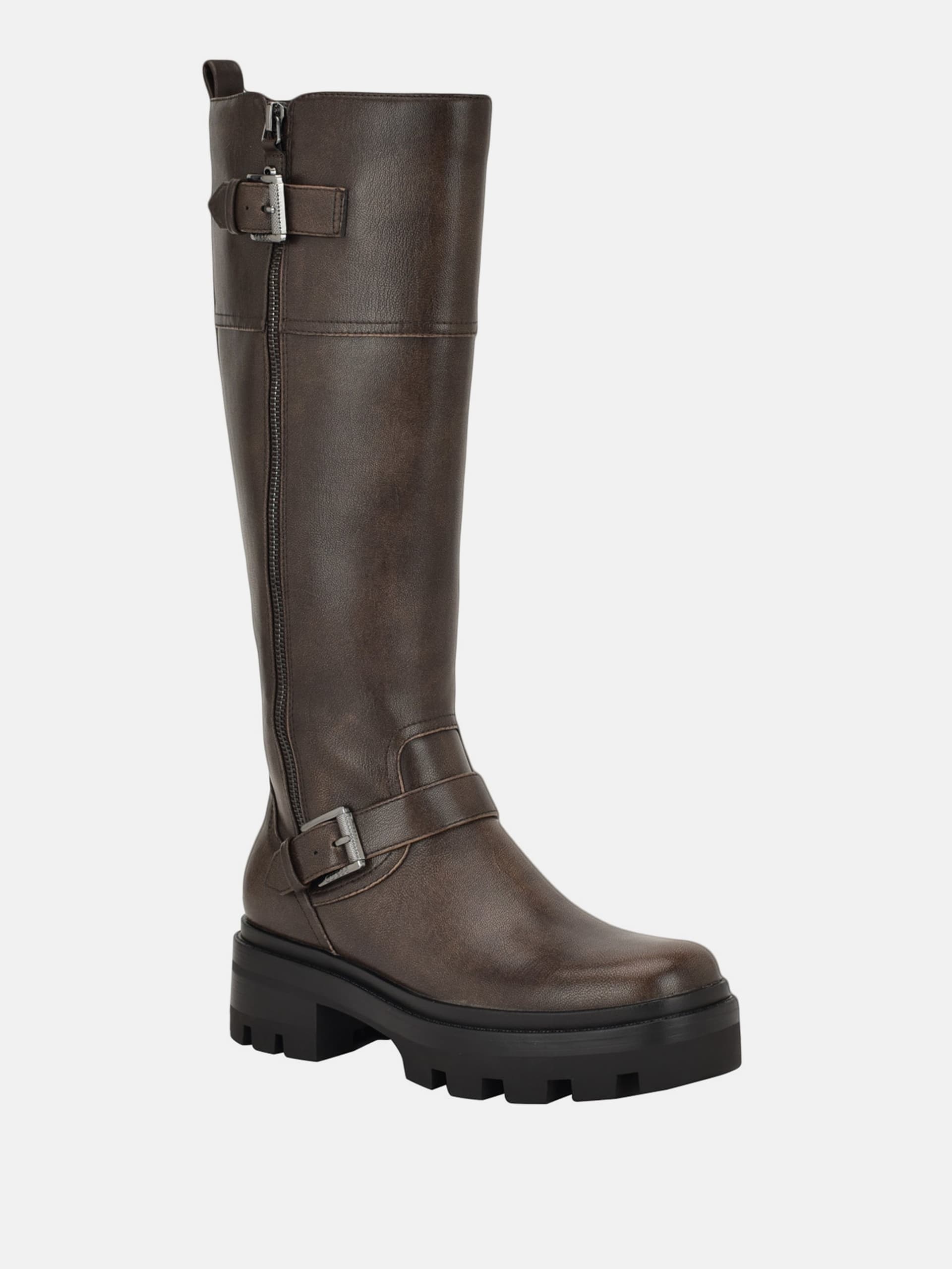 Botas Lynnie de cano alto com solado tratorado