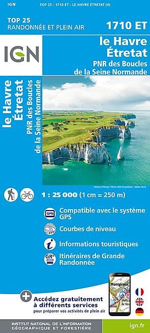 IGN - TOP 25 1710ET LE HAVRE ETRETAT 1 25 000