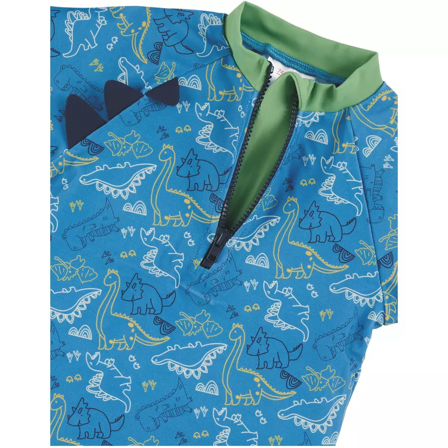 Sterntaler Kurzarm-Schwimmshirt Dino blau