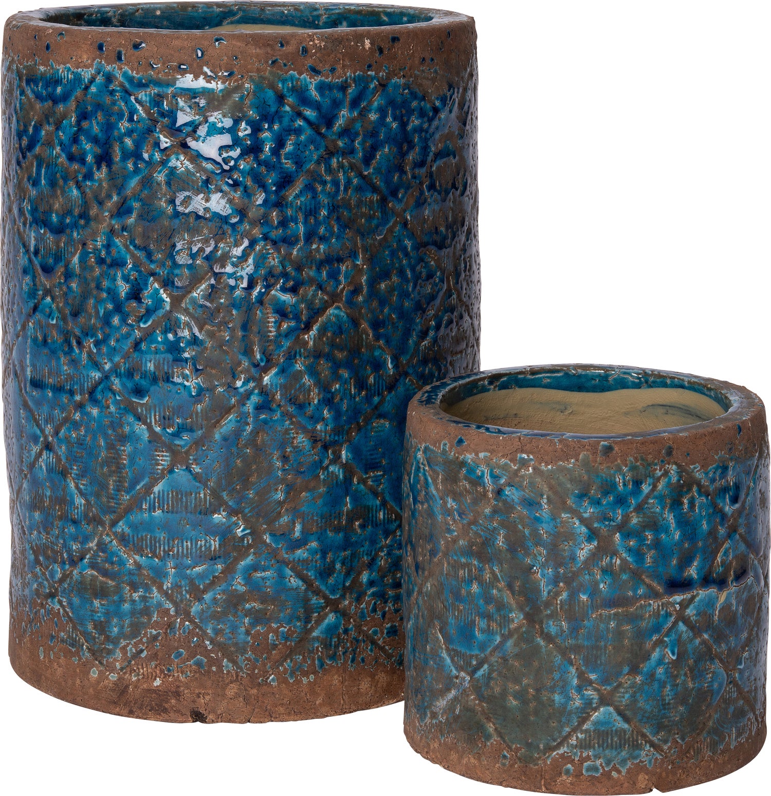 Intratuin bloempot Martha blauw D 13 H 12,5 cm