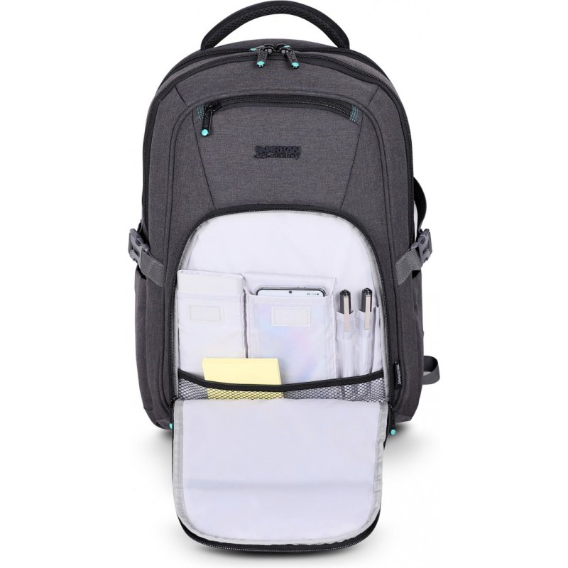 Urban Factory HTE14UF sac à dos Sac à dos de voyage Noir, Gris Polyester, Polyéthylène téréphtalate recyclé (rPET)