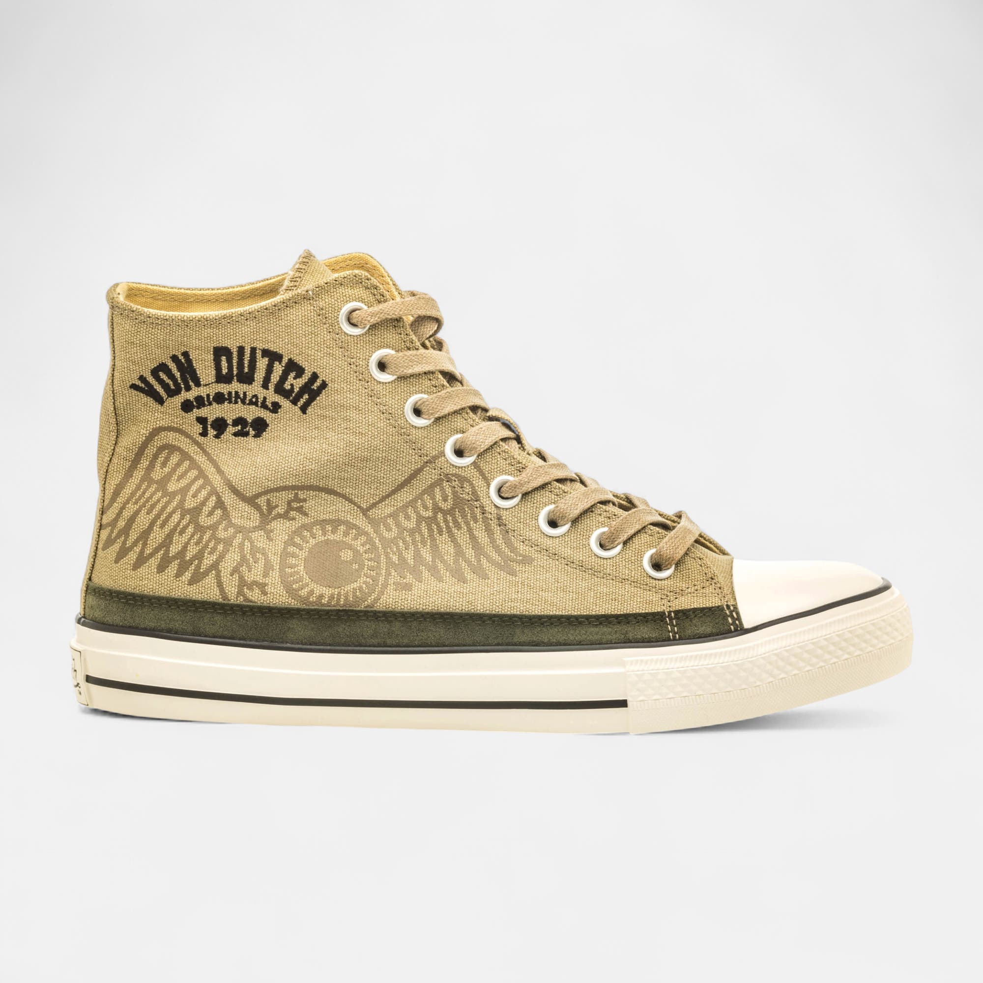 Baskets en toile Homme kaki