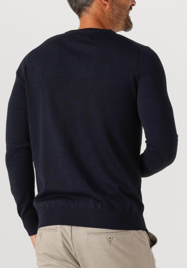 donkerblauwe stefano lauran trui crew