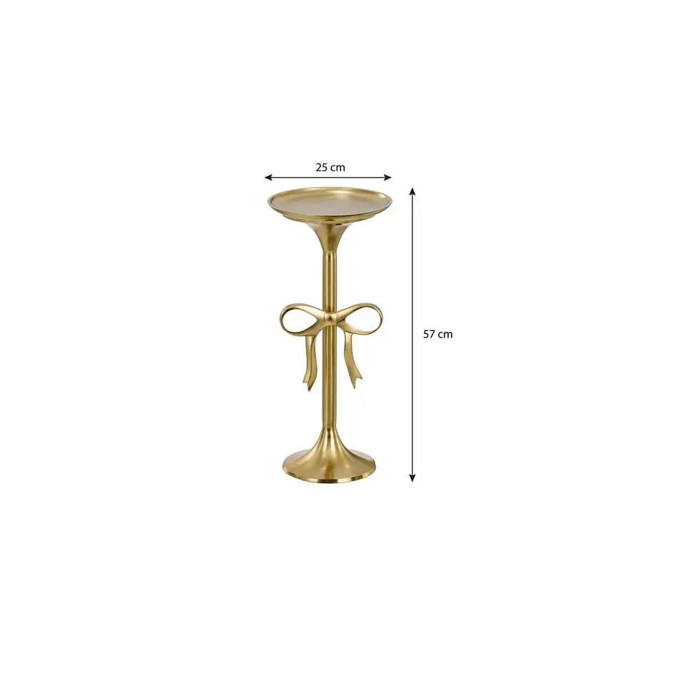 Mica Decorations Bijzettafel - H57 x Ø25 cm - Gerecycled Aluminium - Goud