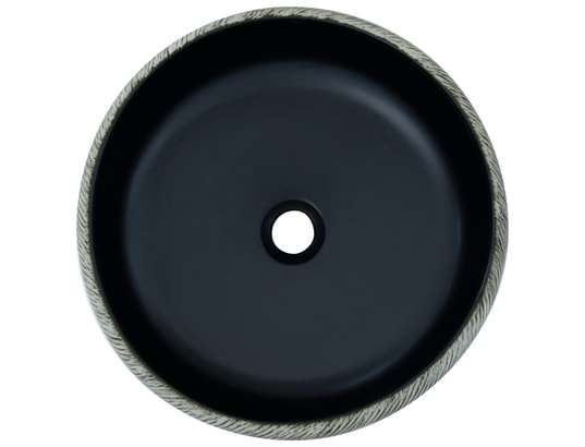 VIDAXL - Vasque à poser noir et gris rond f41x14 cm céramique