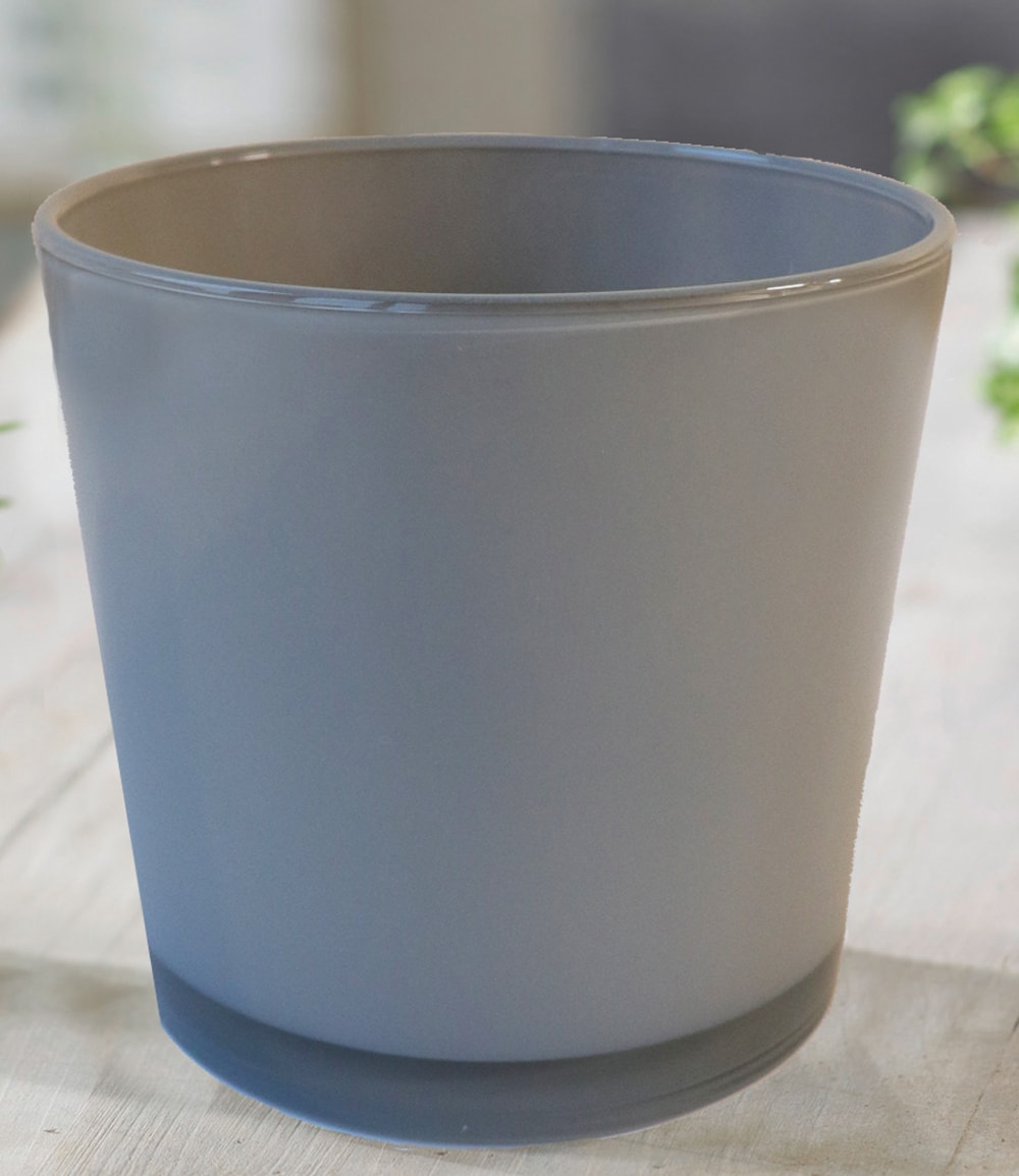 Glas-Übertopf ø 17 cm 'grau'