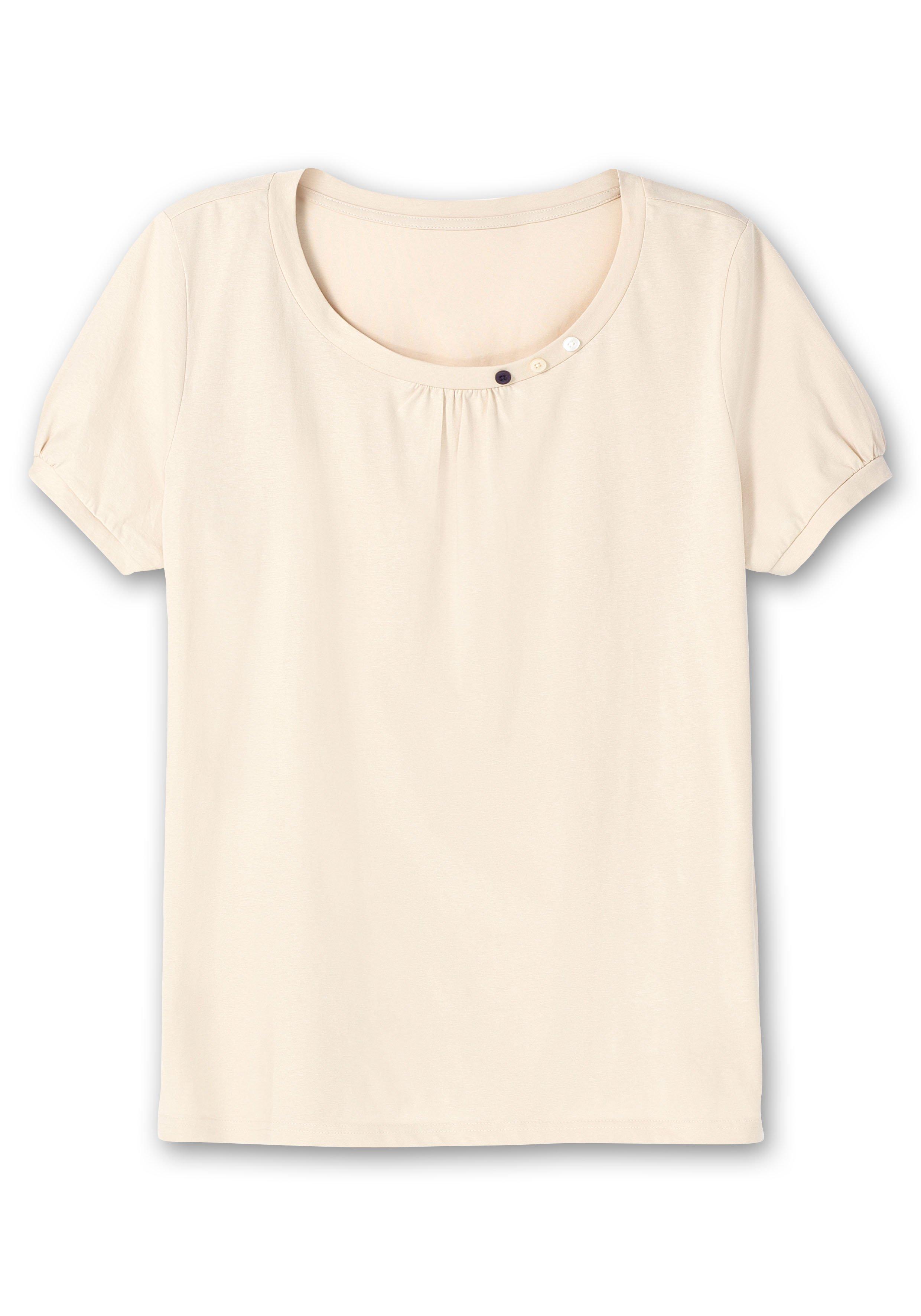 Longshirt mit Zierknöpfen am Ausschnitt